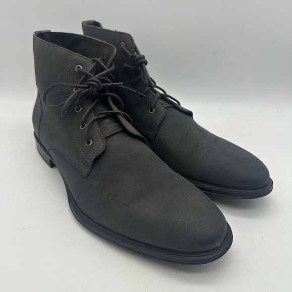 BRAND NEW Franklin & Freeman Men's Scott Lace-Up Gray Suede Boot Men’s Size 8 - Picture 1 of 10